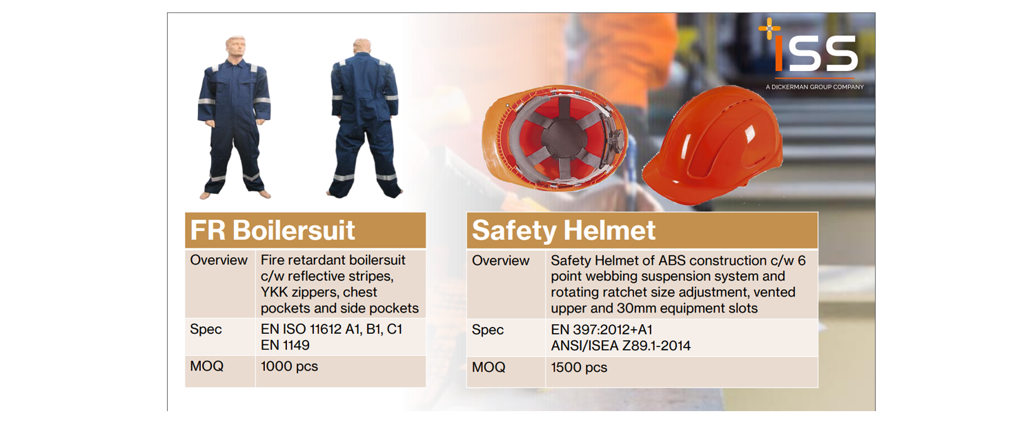FR Boilersuit and Safety helmet