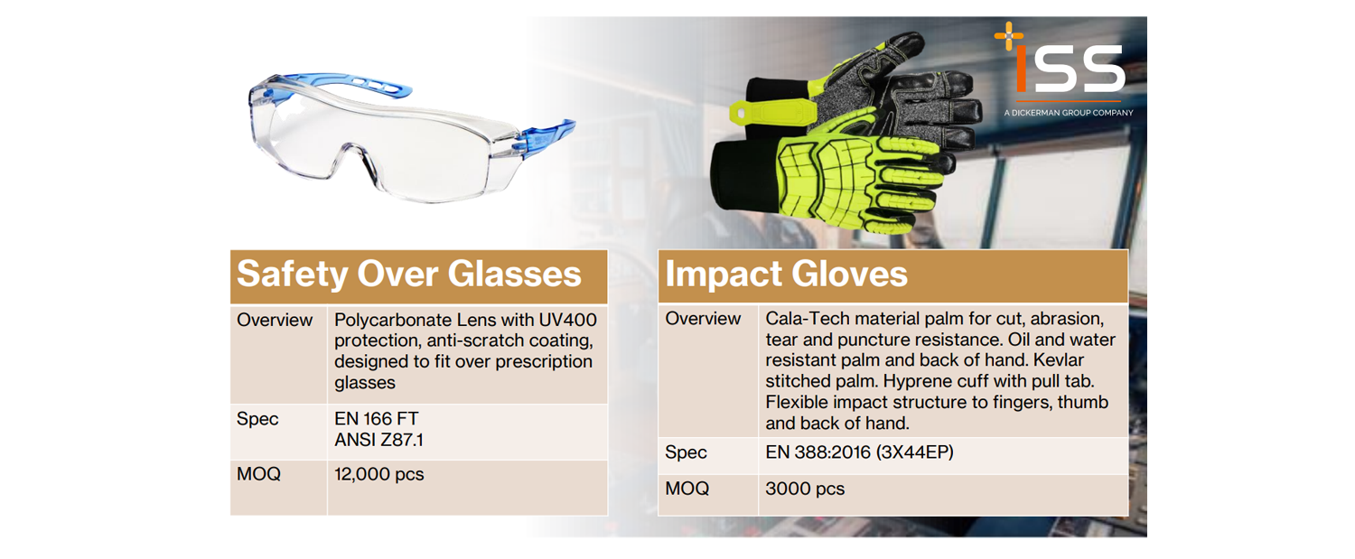Safety Over Glasses and Impact Gloves